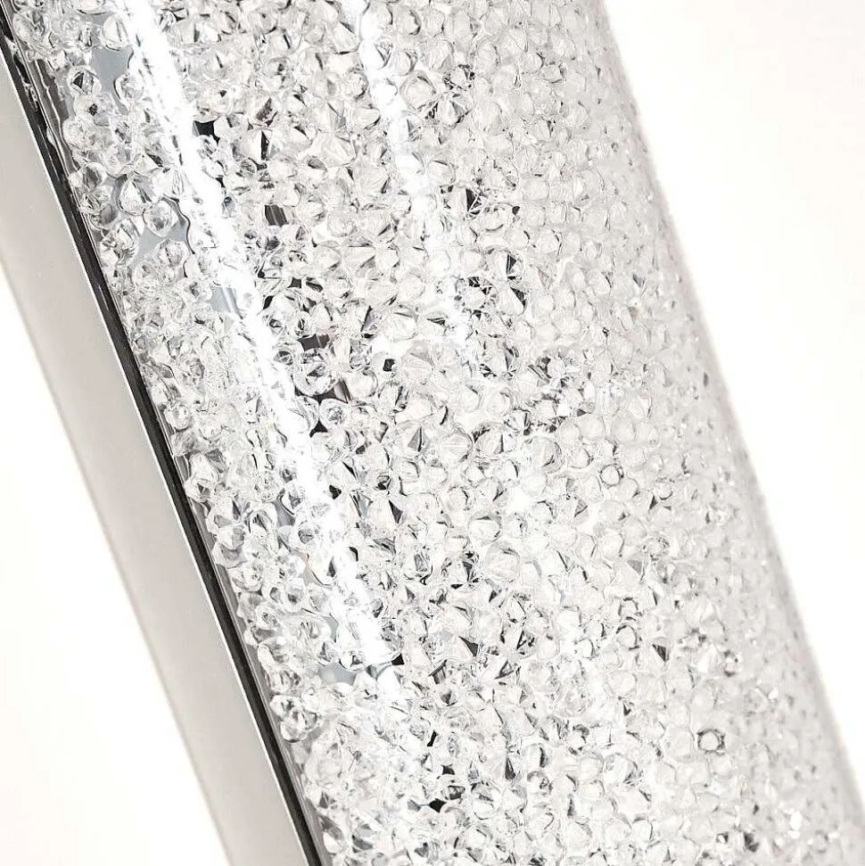 Lampe A Poser Flaut Led Chrome, 1 Lumiere, Telecommandes, Changeur De Couleurs