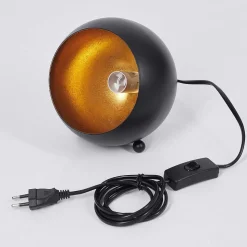Lampe A Poser Hajo Noir Dore, 1 Lumiere