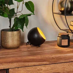 Lampe A Poser Hajo Noir Dore, 1 Lumiere