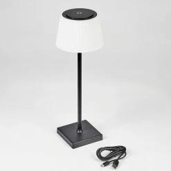 Lampe A Poser Longchamps Led Noir, 1 Lumiere