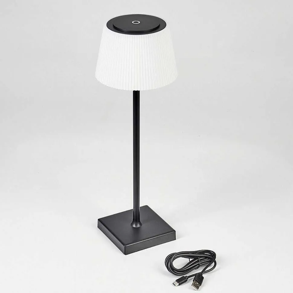 Lampe A Poser Longchamps Led Noir, 1 Lumiere