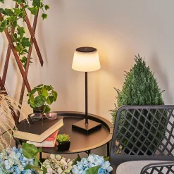 Lampe A Poser Longchamps Led Noir, 1 Lumiere