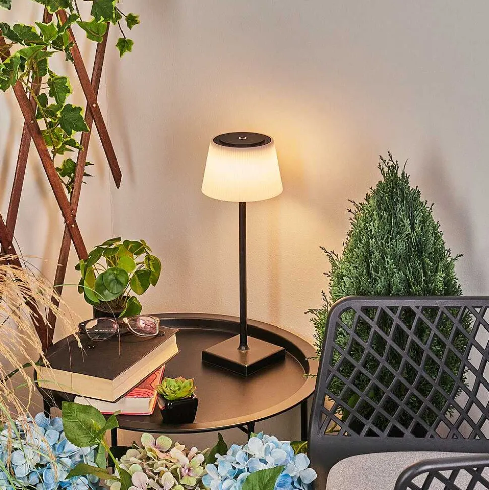 Lampe A Poser Longchamps Led Noir, 1 Lumiere