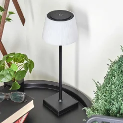 Lampe A Poser Longchamps Led Noir, 1 Lumiere