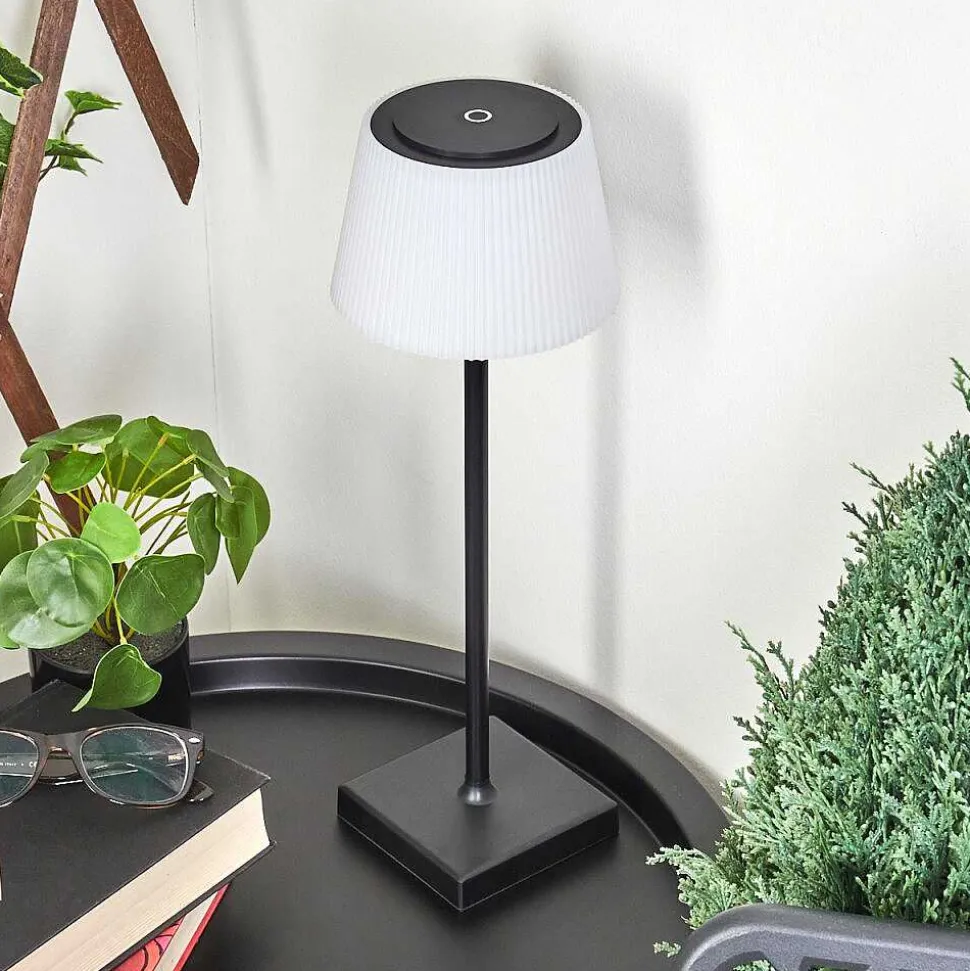 Lampe A Poser Longchamps Led Noir, 1 Lumiere