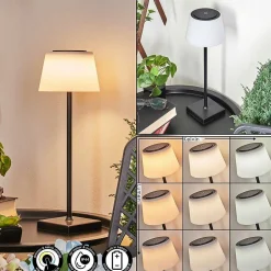 Lampe A Poser Longchamps Led Noir, 1 Lumiere