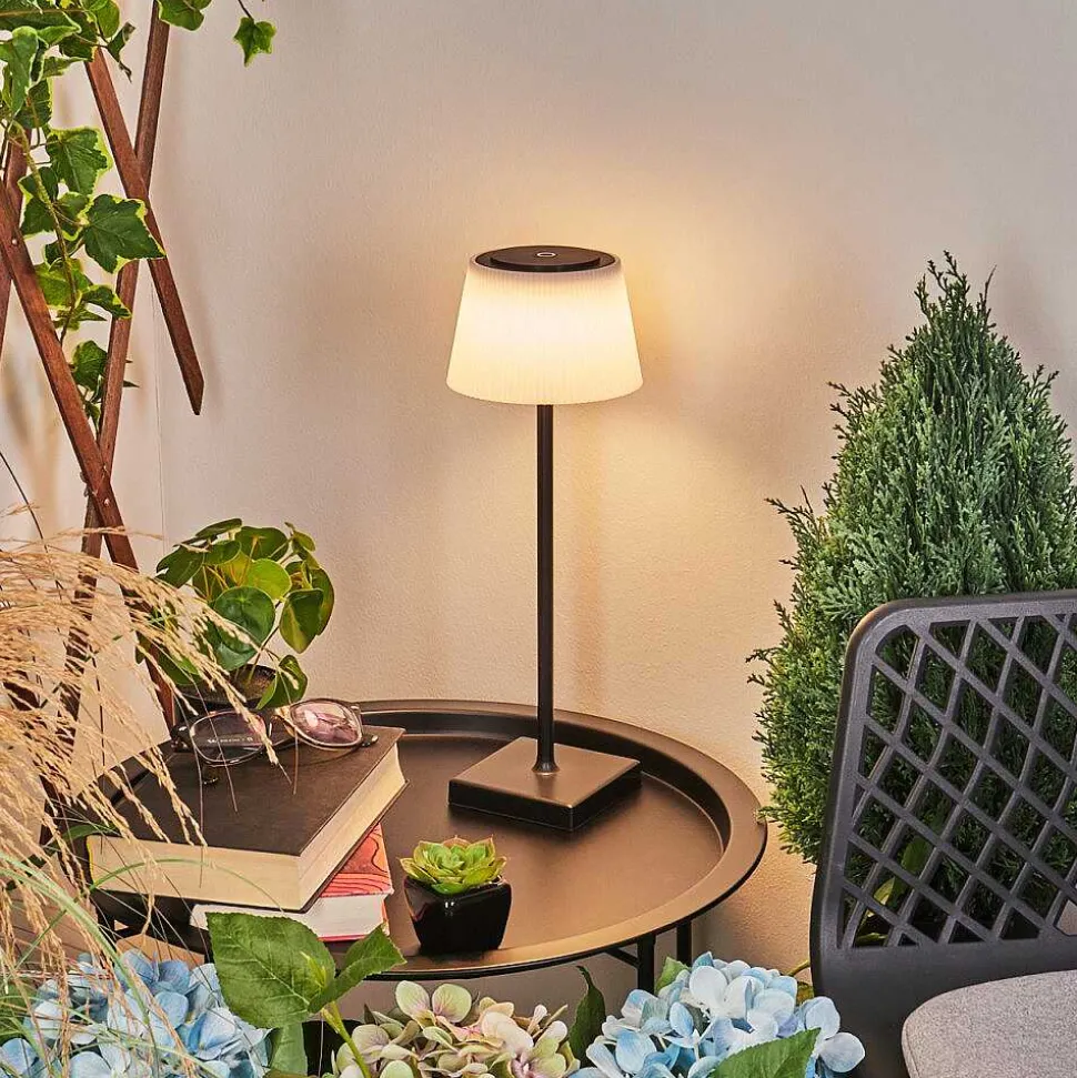 Lampe A Poser Longchamps Led Noir, 1 Lumiere