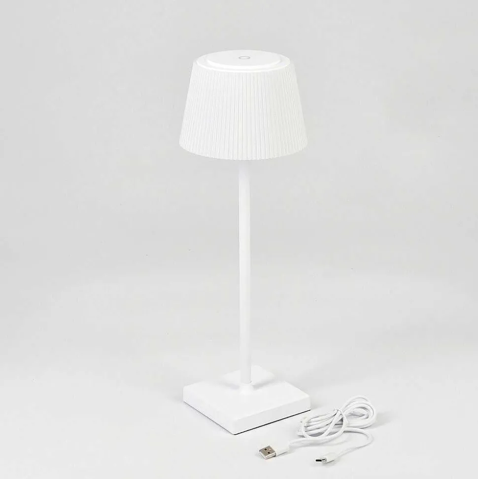 Lampe A Poser Longchamps Led Blanc, 1 Lumiere