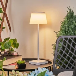 Lampe A Poser Longchamps Led Blanc, 1 Lumiere