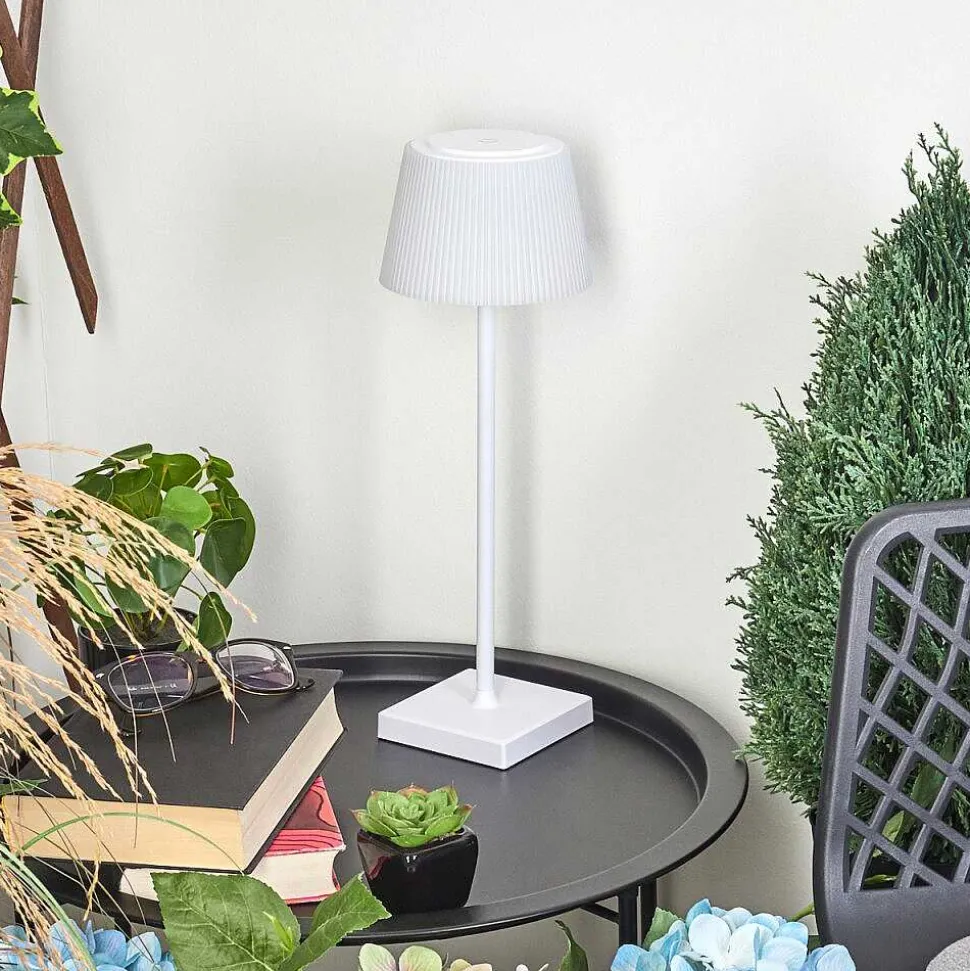 Lampe A Poser Longchamps Led Blanc, 1 Lumiere