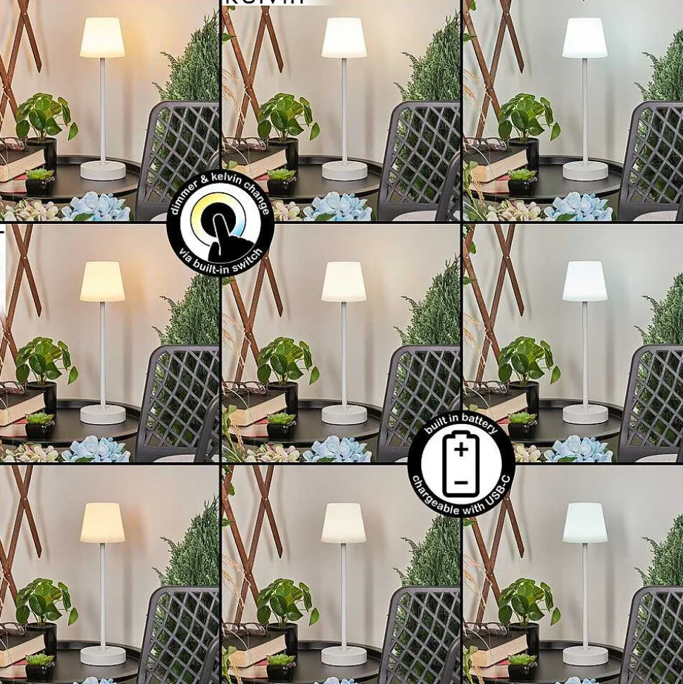 Lampe A Poser Maza Led Blanc, 1 Lumiere