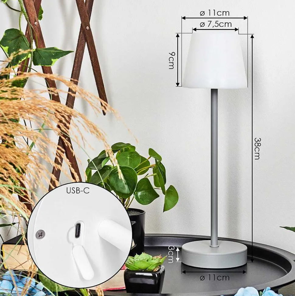 Lampe A Poser Maza Led Gris, 1 Lumiere