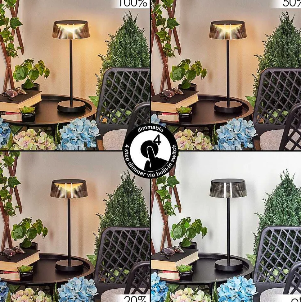 Lampe A Poser Oundo Led Noir, 1 Lumiere