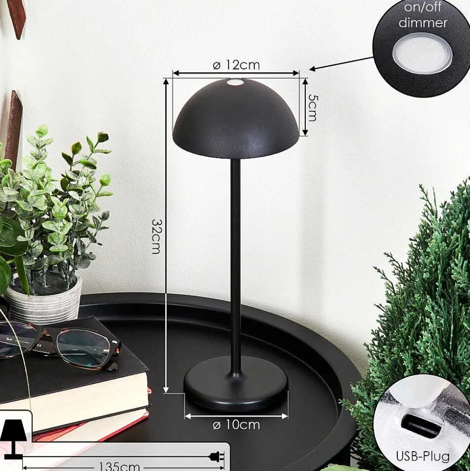 Lampe A Poser Pelaro Led Noir, 1 Lumiere