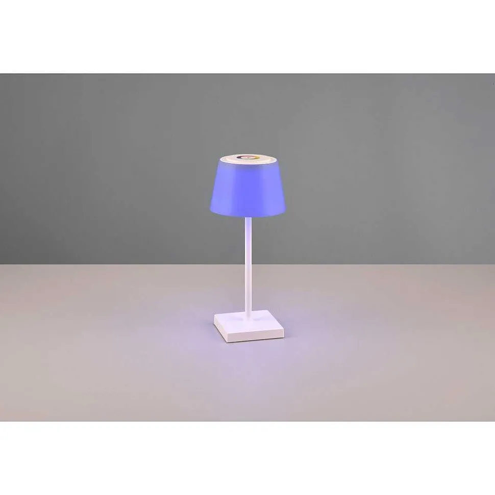 Lampe A Poser Reality Sanchez Led Blanc, 1 Lumiere, Changeur De Couleurs