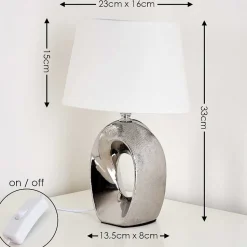 Lampe A Poser Rovio Argente, 1 Lumiere