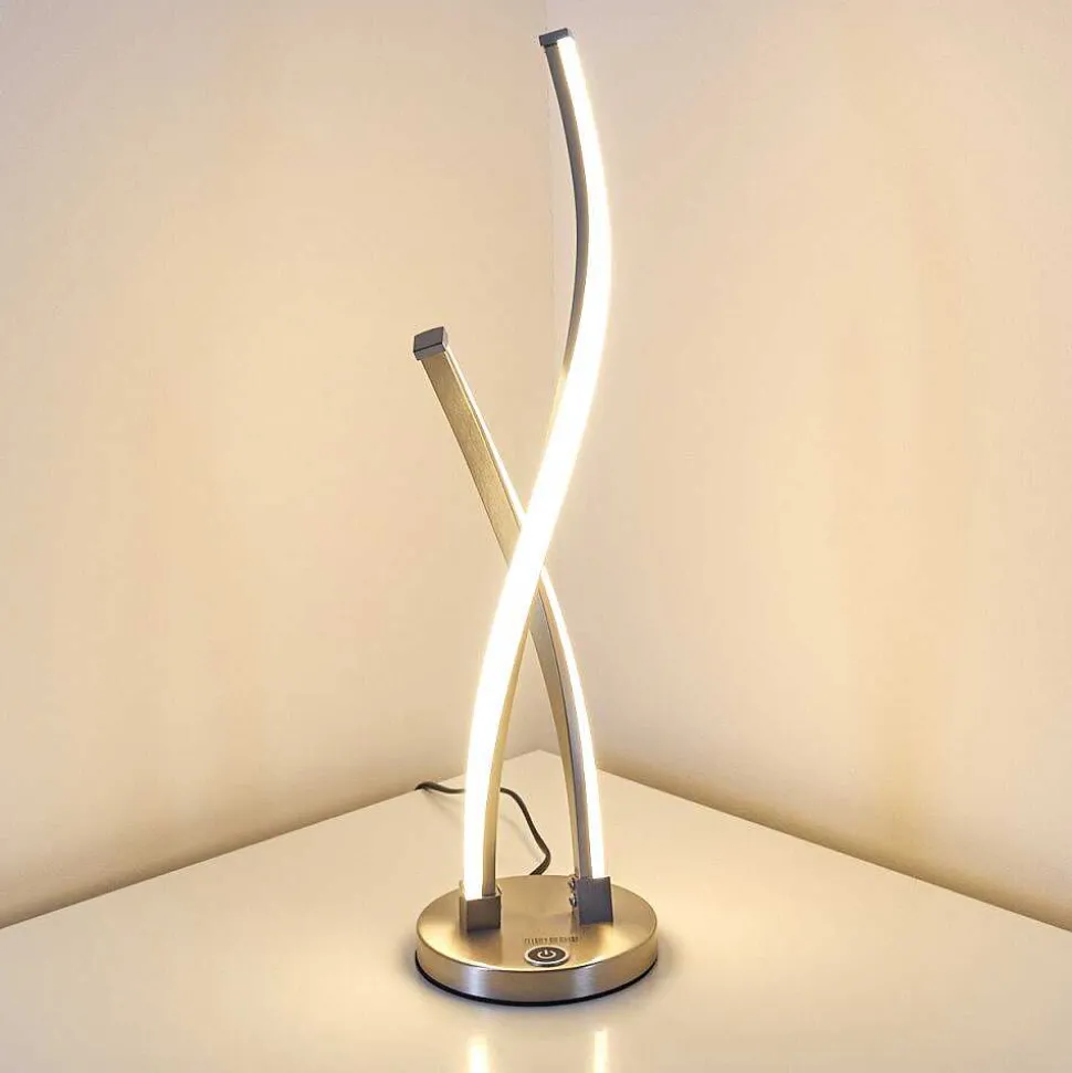 Lampe A Poser Tervo Led Nickel Mat, 2 Lumieres