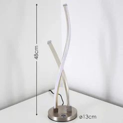 Lampe A Poser Tervo Led Nickel Mat, 2 Lumieres