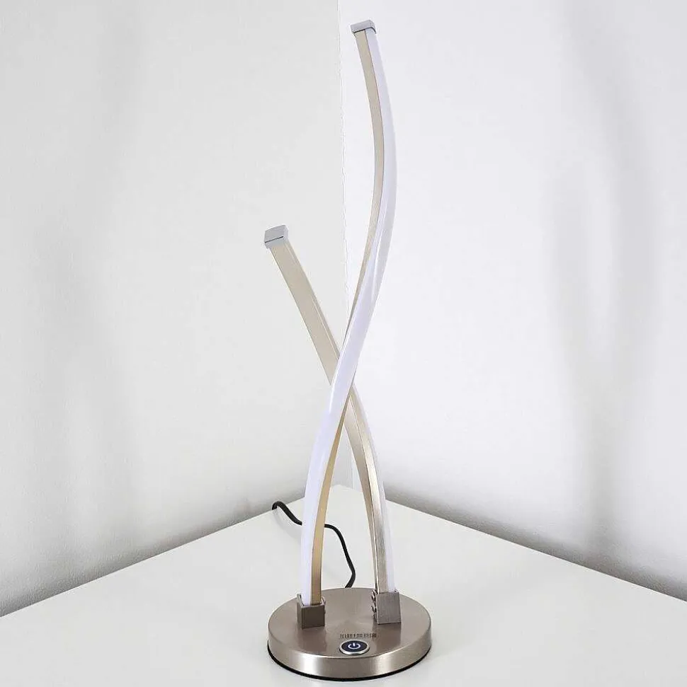 Lampe A Poser Tervo Led Nickel Mat, 2 Lumieres