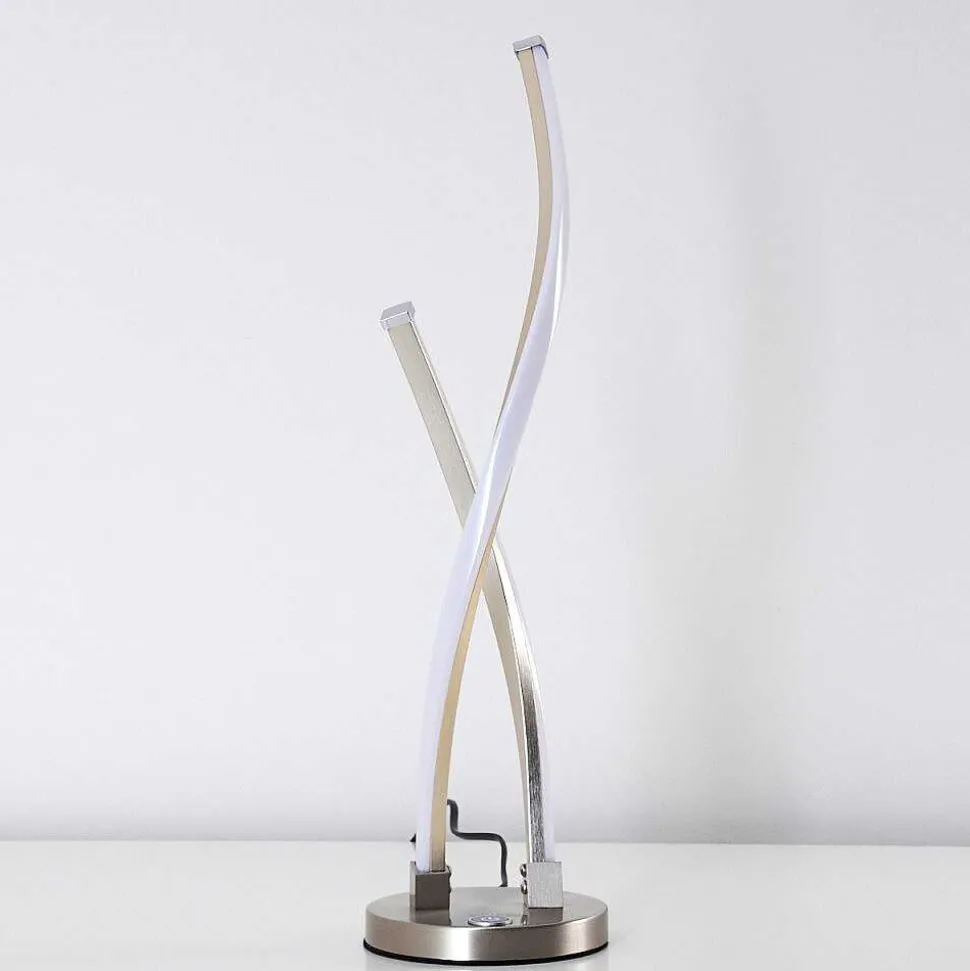 Lampe A Poser Tervo Led Nickel Mat, 2 Lumieres