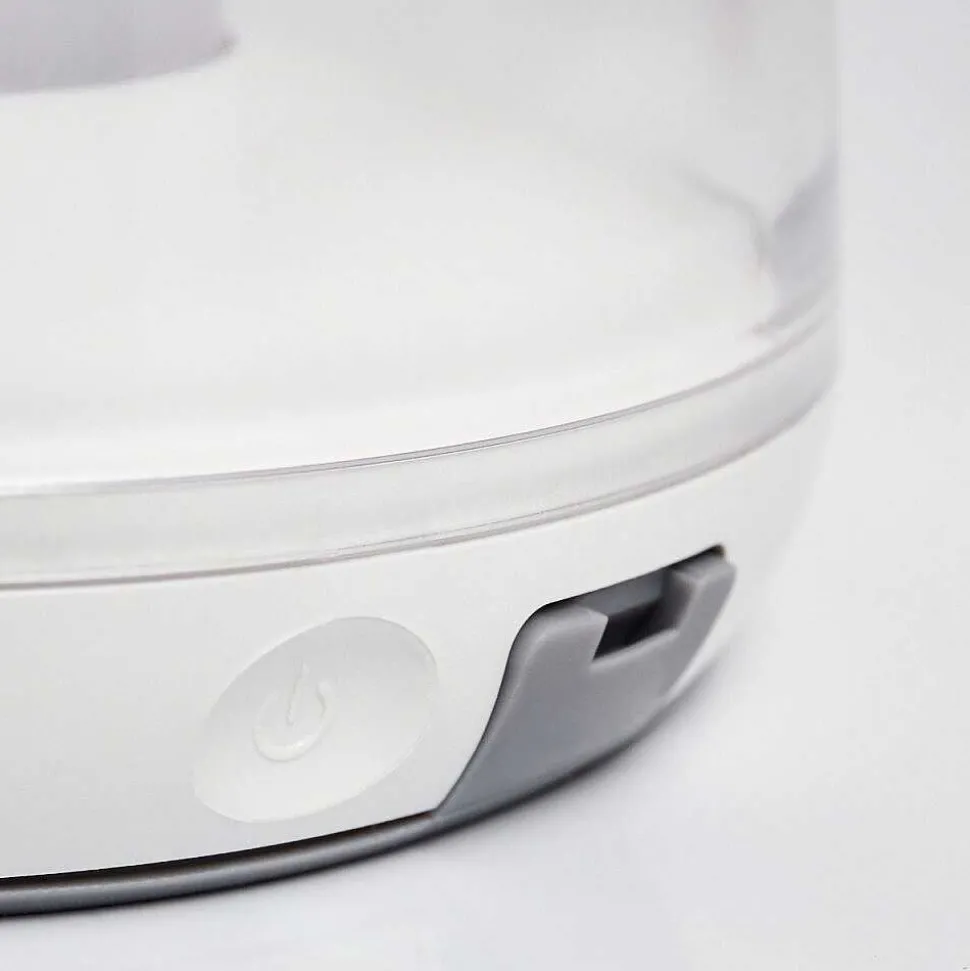 Lampe A Poser Yari Led Gris, Transparent, Blanc, 1 Lumiere, Telecommandes, Changeur De Couleurs