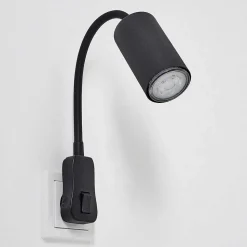 Lampe A Prise Electrique Javel Noir, 1 Lumiere