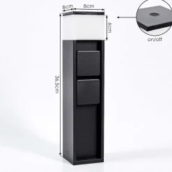 Lampe A Prise Electrique Papacal Led Noir, 1 Lumiere