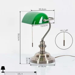 Lampe De Banquier Havsta Vieux Laiton, 1 Lumiere