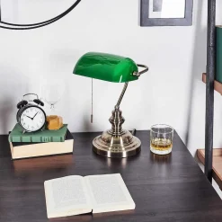 Lampe De Banquier Havsta Vieux Laiton, 1 Lumiere