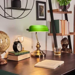 Lampe De Banquier Havsta Vieux Laiton, 1 Lumiere