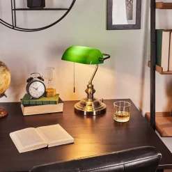 Lampe De Banquier Havsta Vieux Laiton, 1 Lumiere