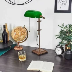 Lampe De Banquier Ragaz Bronze, 1 Lumiere