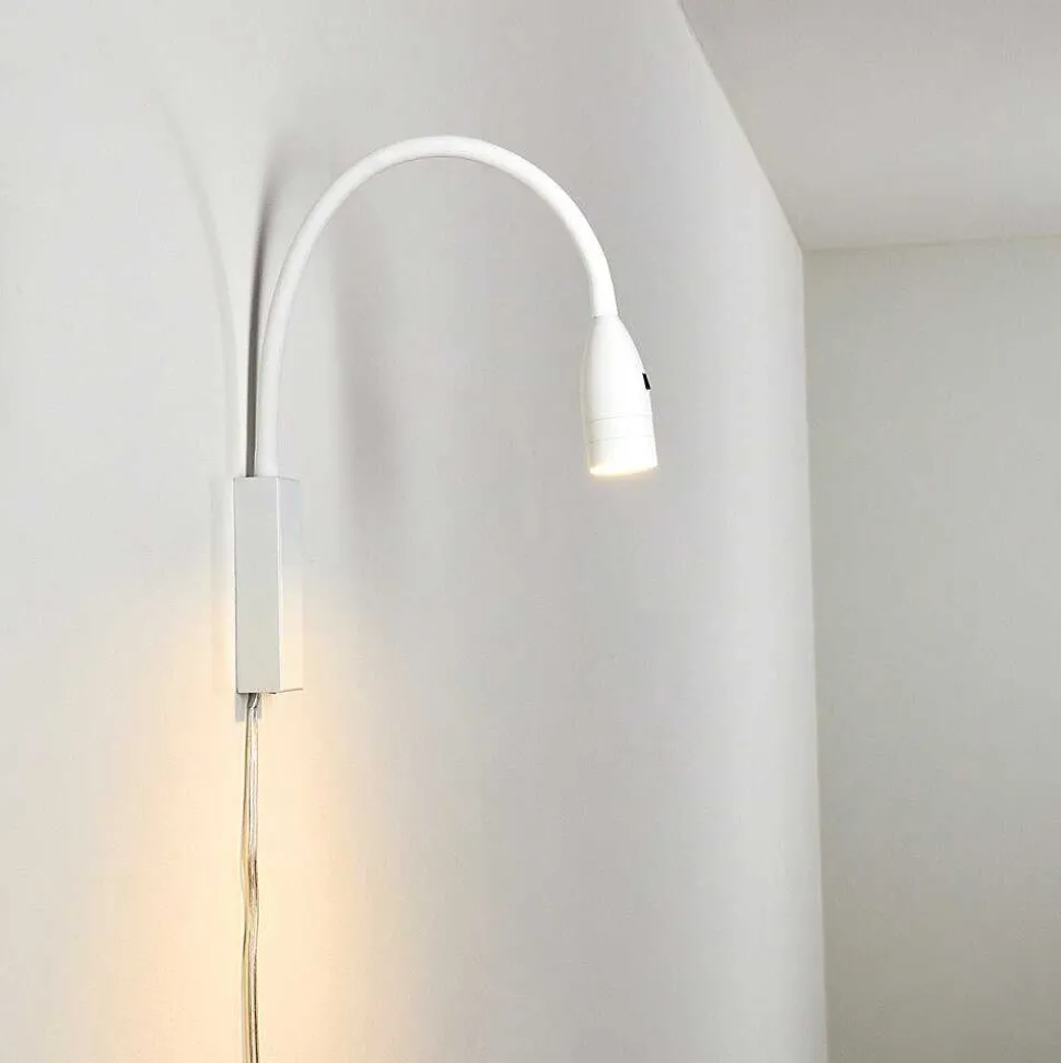 Lampe De Chevet Alsea Led Blanc, 1 Lumiere, Detecteur De Mouvement