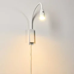 Lampe De Chevet Alsea Led Blanc, 1 Lumiere, Detecteur De Mouvement