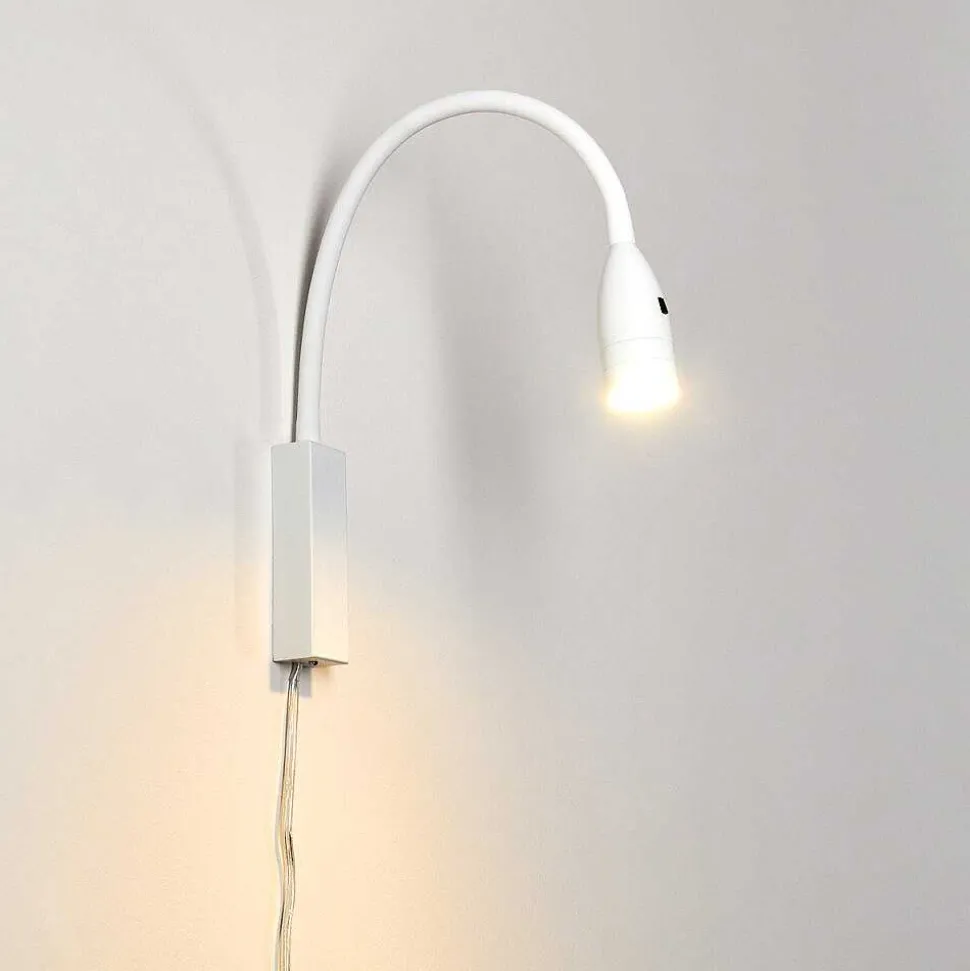 Lampe De Chevet Alsea Led Blanc, 1 Lumiere, Detecteur De Mouvement