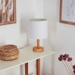 Lampe De Table Akrema Ecru, Noir, 1 Lumiere