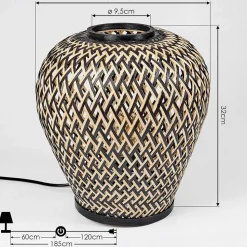 Lampe De Table Alavi Ecru, Noir, 1 Lumiere