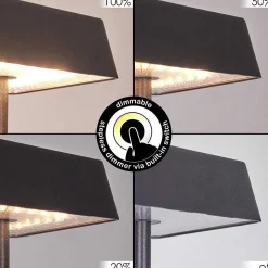 Lampe De Table Algeraz Led Noir, 1 Lumiere