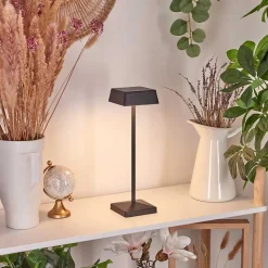 Lampe De Table Algeraz Led Noir, 1 Lumiere