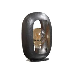 Lampe De Table Arch Nickel Mat, Noir, 1 Lumiere