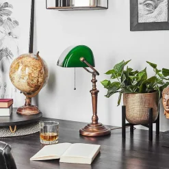 Lampe De Table Argyle Bronze, 1 Lumiere