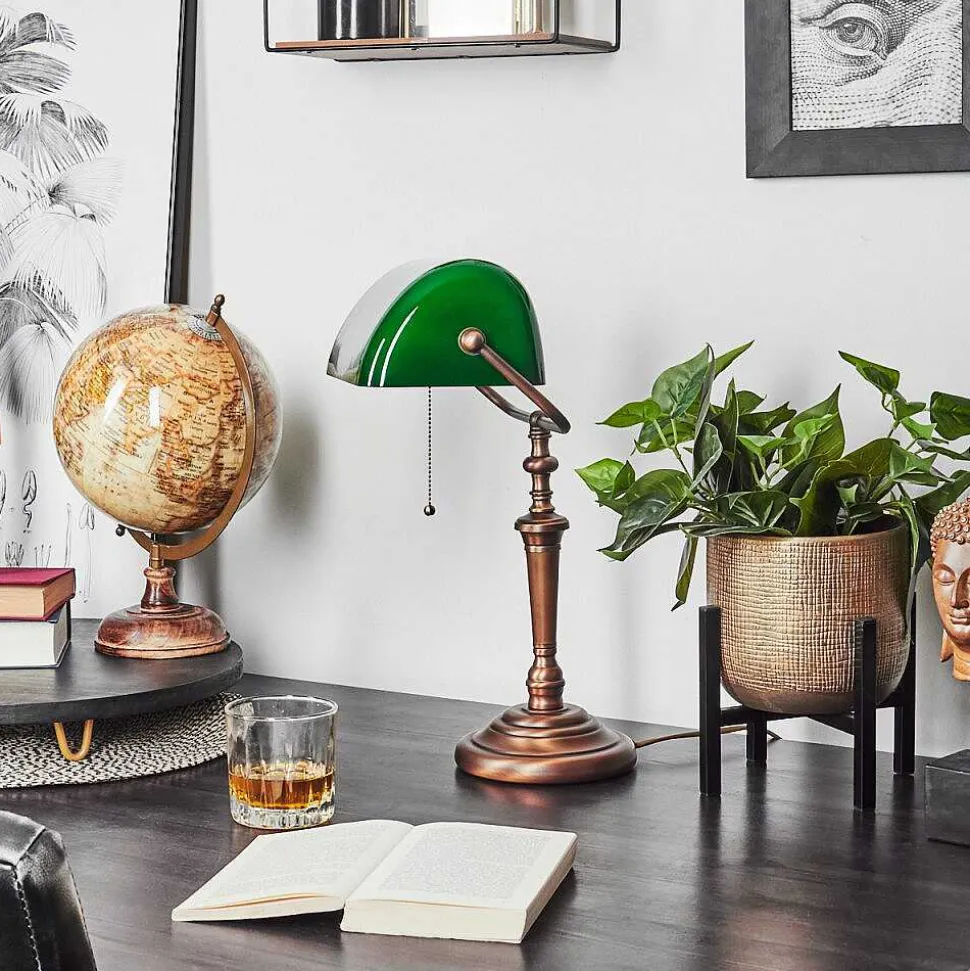 Lampe De Table Argyle Bronze, 1 Lumiere