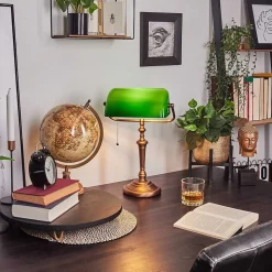 Lampe De Table Argyle Bronze, 1 Lumiere