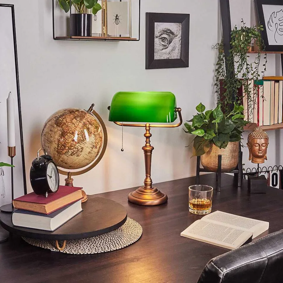 Lampe De Table Argyle Bronze, 1 Lumiere