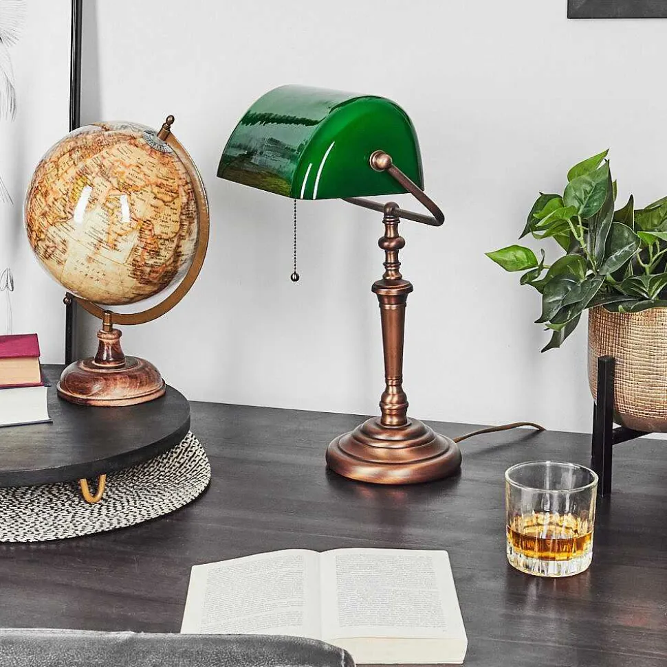 Lampe De Table Argyle Bronze, 1 Lumiere