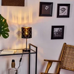 Lampe De Table Arnoya Noir, 1 Lumiere