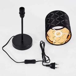 Lampe De Table Arnoya Noir, 1 Lumiere