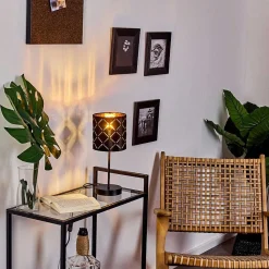 Lampe De Table Arnoya Noir, 1 Lumiere