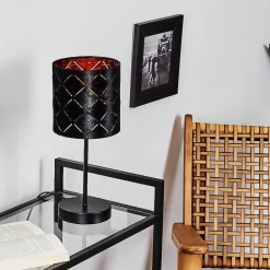 Lampe De Table Arnoya Noir, 1 Lumiere