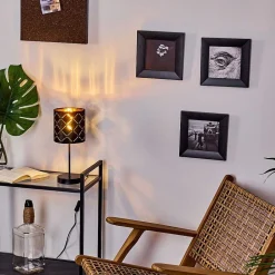 Lampe De Table Arnoya Noir, 1 Lumiere